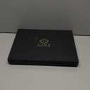 Time Resistance Leather Portfolio - A4 Document Folder - Italian Handcrafted Padfolio Organizer (Black) - Gift Box Included