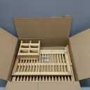 Bamboo Dish Drying Rack for Kitchen Counter, 2-Tier Collapsible Foldable Dish Drainer, Space-Saving Wooden Organizer for Dishes, Plates, Cups, Housewarming Gift