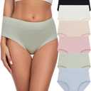 ANLIQI Women's Modal Underwear Soft Hipster Panties for Women Pack Breathable & Moisture Wicking Underwear Ladies Underpants 6 Pack (6C, XL)
