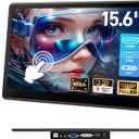 15.6 inch Portable Touchscreen Monitor with HDMI VGA DVI Ports, Screen Extender FHD 19201080 IPS Small Touch Screen Display Compatible with Laptops PC PS5/4, Industrial (with Remote)