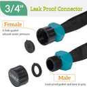LINEX Flat Soaker Hose 50 ft with Stake for Garden Beds Drip Sprinkler Irrigation Hose Heavy Duty Saving 80% Water For Vegetable