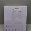 8 Pack Borosilicate Glass Food Storage Containers with Lids, Glass Meal Prep Containers, Airtight Bento Lunch Boxes with Snap Locks, Oven, Freezer and Dishwasher Safe, BPA Free, Kitchen Storage Set (Deep Black)