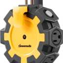 DEWENWILS Heavy Duty 6 Outlet Power Hub with Swivel Safety Covers, Outdoor Extension Cord Adapter, Resettable 15A Circuit Breaker, for Outdoor Lights, Holiday Decorations, Workshop, Jobsite, Garage