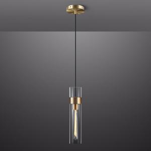 Modern Glass Brass Pendant Lights Kitchen Island, Adjustable Cord Pendant Light Fixtures, Kitchen Pendant Lighting Over Island, Indoor Chandelier for Bedroom Bathroom, Included Bulb