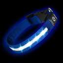Super Bright LED Dog Collar - Fully Waterproof & Adjustable Glow Collar - USB-C Rechargeable for Night Walking, Safety - Flashing Lighted Collar for Dogs(Blue,L/XL) (Large/X-Large (18.5" - 26.5"))