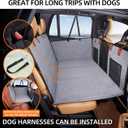 YJGF Back Seat Extender,Dog Seat Cover for Back Seat,Hard Bottom Car Seat Cover for Dogs,Dog Hammock for Car,Back Seat Pet Cover for DogsGrey,for Car/SUV/Small Truck
