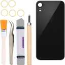 Yuntunele Back Covers Glass Replacement Compatible with iPhone XR 6.1 inches All Carriers with Professional Tool Set (Black)