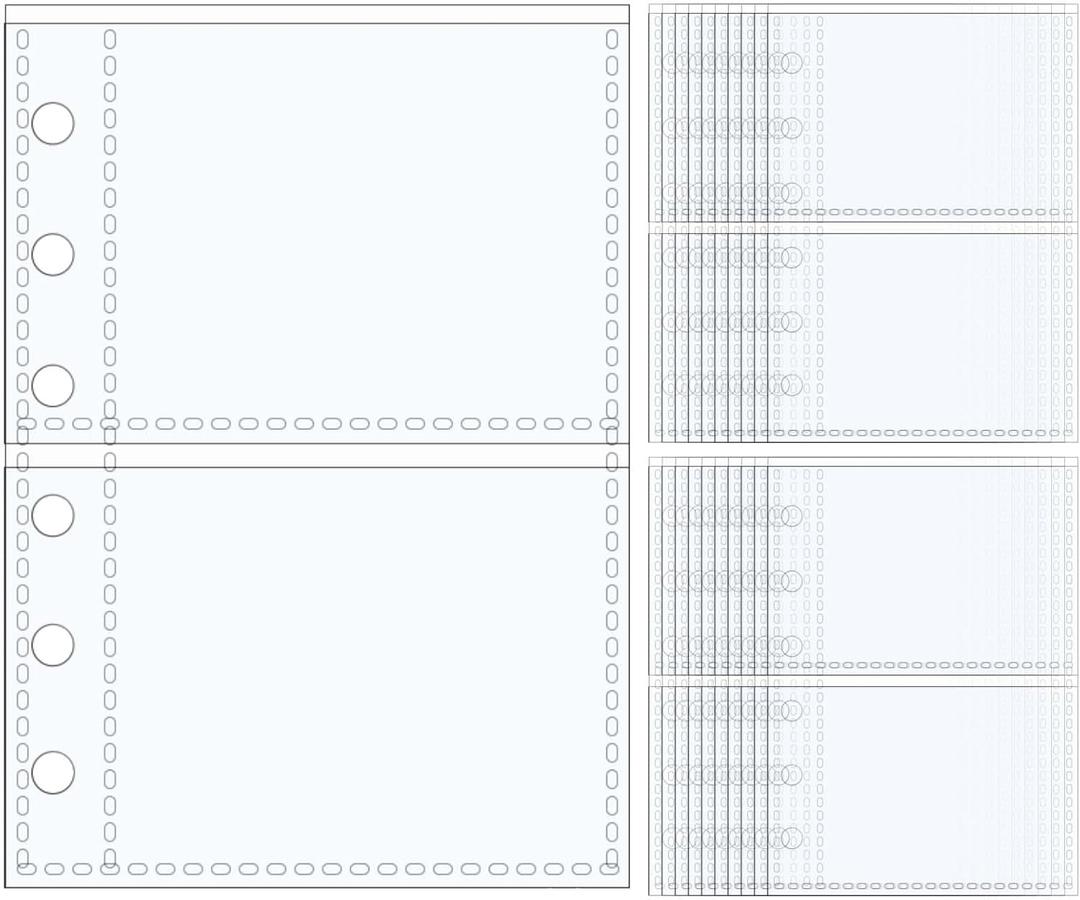 Mogoostry A7 Sheet Protectors for 6 Ring Binder, 20 Sheets Clear Page Protectors Plastic Stamp Card Sleeves Double Layer 2 Pockets Per Page