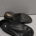 Asyuyu Jazz Shoes for Girls Slip-On Leather (Toddler/Little Kid/Big Kid) - Size 3.5 Big Kid for Dance Class & Stage - Black/Tan Split Sole Flexible