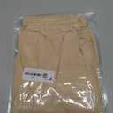Womens Wide Leg Cropped Pants Drawstring Casual Palazzo Pants Loose Flowy Lounge Trousers with Pockets Apricot (Beige, L)