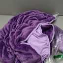 Satwip Purple Weighted Blanket 15 Pounds, Fuzzy Warm Flannel Throw Blanket with Soft Breathable Sanded, 48 x 72 inches, Purple