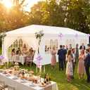 HOTEEL 10x30FT Party Tent with 8 Removable Sidewalls for Parties, Carpas para Fiestas Easy Set up, Weddings, BBQ, Baby Shower, Waterproof Outdoor Event Canopy, Patio Camping Gazebo, White