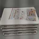 Kmiectse Clear Storage Bins with Lids - 4 Tier Plastic Bins with Wheels, Stackable Storage Bin, Closet Organizers Box for Bedroom, Living Room, 23 QT Folding Box with Magnetic door (White)