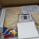 KidKraft Reversible Wooden Activity Table with Board with 195 Building Bricks  Gray & Natural, Gift for Ages 3+