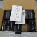 10 Pack GFCI Outlet 20 Amp, Outdoor Weather Resistant (WR), Ultra Slim GFI Receptacles with LED Indicator, Ground Fault Circuit Interrupter, Wallplate Included, ETL Listed, White