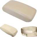NLQR 1Pcs Center Console Lid Replacement Armrest Cover Beige Tan Microfiber Leather Compatible with Jeep Grand Cherokee 2011-2019 Compatible with Dodge Durango 2011-2020