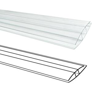 10 PCS Polycarbonate Greenhouse H-Clip Connectors 4ft Length, Fits 0.32 & 0.4 Twin-Wall Polycarbonate Panels Duty Dust, Rain & Moisture Protection Durable (H-Clip 4' 2.32 0.4)