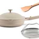 Our Place Always Pan 2.0-10.5” (2.6 Qt) Nonstick, Toxin-Free Ceramic Cookware | Patented 10-in-1 Aluminum Frying & Sauté Pan | Safe for Oven, Induction & All Cooktops up to 450°F | Steam JUST POT