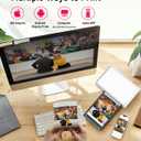 Liene M100 4x6'' Photo Printer, Phone Printer 100 Sheets & 3 Cartridges, Full-Color Photo, Portable Instant Photo Printer for iPhone Android, Thermal Dye Sublimation, Wi-Fi Picture Printer 100 Papers
