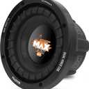 Pyle Lanzar 6.5 Car Subwoofer Speaker - Black Non-Pressed Paper Cone, Aluminum Voice Coil, 4 Ohm Impedance, 600 Watt Power and Foam Edge Suspension for Vehicle Audio Stereo Sound System - MAXP64