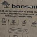 Bonsaii 10-Sheet Cross Cut Paper Shredder, 5.5 Gal Home Office Heavy Duty Shredder for Credit Card, Staple, Clip with Transparent Window(C209-D)
