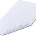 SlipX Solutions White Rubber Bath Safety Mat Provides Essential Coverage & Reliable Slip-Resistance in Tubs & Showers (14 x 22 Inch, 100 Suction Cups, Machine Washable)