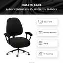 Super Stretchable Split Office Chair Seat Covers & Armrest Covers - Universal Spandex Computer Chair Slipcover - 180GSM Rotating Backrest Coverings Cushion Protectors for Dogs, Cats, Pets (Mocha)