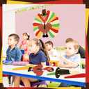 4 x Geyee 26 Pcs Thanksgiving Turkey Bulletin Board Set Turkey Stickers Wall Decal Self Adhesive for Kid School Classroom Blackboard Fall Autumn Halloween Party Decorations