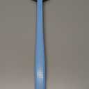 Silicone Back Scrubber for Shower, 17in Lengthen Long Handle Body Brush, Double Sided Shower Brush for Shower Exfoliating and Massage Can Produce Rich Foam, Long Handle Back Scrubber for Men (Blue)