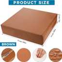 Menkxi 20 x 20 x 5 Inch Leather Memory Foam Seat Cushion for Chair Extra Large Chair Cushions with Cover Waterproof Non Slip Thick Pad for Recliner Couches, Relief and Comfort(Brown)