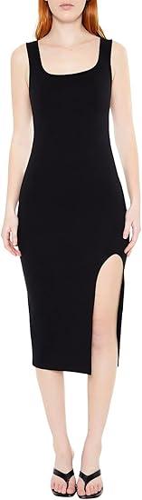 Forever 21 Women's Ponte Knit Midi Tank Dress, XS, Black
