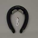 Portable Neck Fan, 4 Turbo Neck Fan, 4000 mAh Battery Operated, USB Rechargeable Personal Fan, 3 Speeds, 360 Cooling Airflow, LED Display, Wearable Fan for Home, Office, Travel, Gifts (Black)