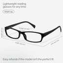 Gaoye Reading Glasses for Women, 6 pack Fashion Readers for Women Men Spring Hinge Eye Glasses, Blue Light Reading Glasses