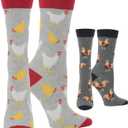 3 x WHD Chicken Crew Socks for Women & Men, Medium