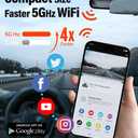 FOCUWAY 4K Front and Rear Dash Cam: Fast 5GHz WiFi & Hands-Free Voice Control, Compact Hidden Design, 24/7 Parking Mode Recording, Supercapacitor & Type-C, Free 64GB Card, Super Night Vision