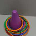 OBTANIM 26 Pcs Plastic Colorful Cones Ring Toss Combo Set Outdoor Carnival Games for Kids Adults Birthday Party Throwing Backyard Games