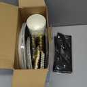 Nkaiso Birthday Party Tableware, 161 Pieces Black Gold Party Supplies, Party Dinnerware Sets Include Paper Plates Napkins Cups Silverware, for Shower Engagement Parties Decoration -20 Serves