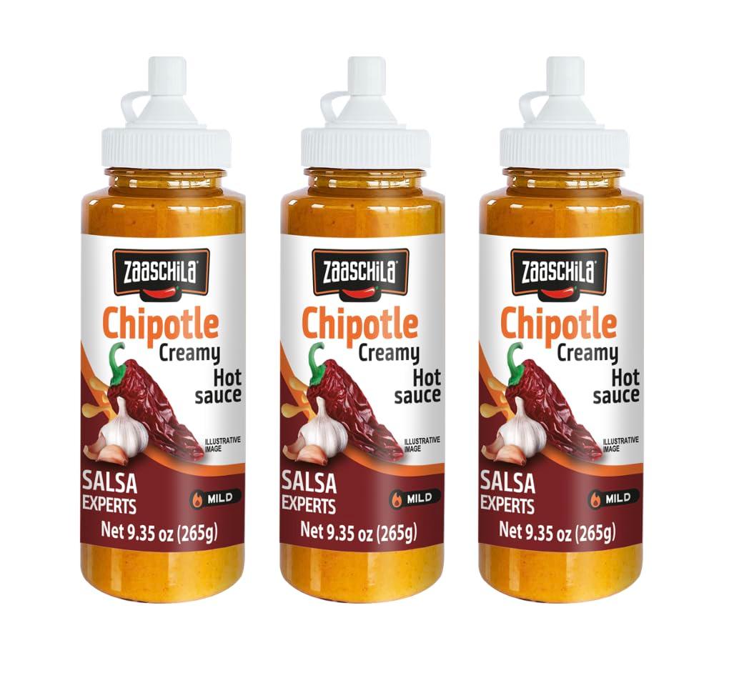 Zaaschila Creamy Sauce Chipotle 9.35oz (265g) 3pc pack White Multipack, 9.5 Ounce (Pack of 3)