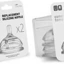Comotomo Silicone Replacement Nipple, Variable Flow, Y-Cut (Thicker fluids), 2 Count(Pack of 2)