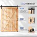 EaseLife 12 FT Sliding Barn Door Track and Handle Hardware Kit,Basic J Pulley,Slide Smoothly Quietly,Easy Install (12FT Track Kit for 66"~72" Wide Single Door)