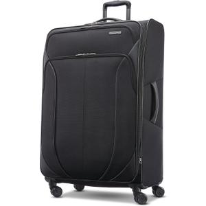 American Tourister 4 KIX 2.0 Expandable Softside Luggage with Spinner Wheels, 28 SPINNER, BLACK