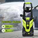 LWQ Pressure Washer, Portable Power Washer, 4 Quick Connect Nozzles, High Pressure Cleaning Machine for Car Fence Driveway Patio Washing and More, Light Green 
