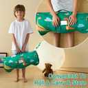 beeweed Toddler Nap Mat, Rollup Design Kid Sleeping Mat with Removable Pillow & Minky Blanket, Toddler Sleeping Bag for Daycare Preschool Travel Camping