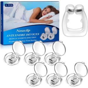 MS Esther Snore Stopper 6PcsAnti Snoring Devices, Silicone Magnetic Anti Snoring Nose Clip, Effective to Stop Snoring, Quieter Restful Sleep