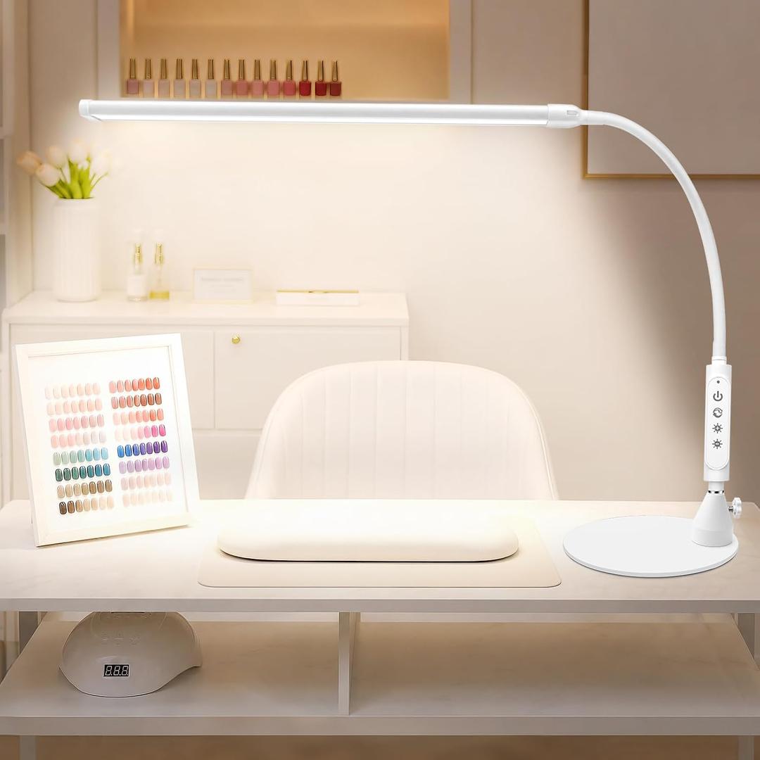Diesisa Nail Light for Desk: 360° Flexible Extra Long Gooseneck Desk Light