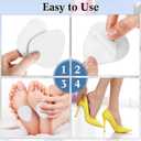 100 Packs Metatarsal Foot Pads Ball of Foot Cushions Forefoot Pads for Women Men Metatarsal Support for Forefoot Sole and Support, 0.2 Inch Thick, White