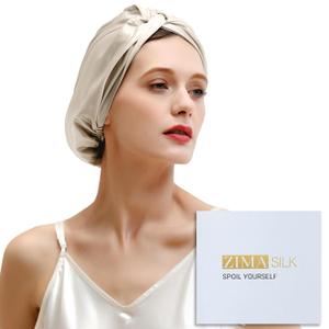 ZIMASILK 100% 22 Momme Mulberry Silk Bonnet for Sleeping Women, Breathable Silk Hair Wrap for Premium Hair Protection - Reducing Friction (1Pc, Cream) (One Size)