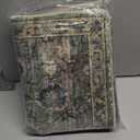 Washable Runners for Hallways Kitchen Rugs: 2'x6' Runner Rug Stain Resistant Non Slip Low Pile Soft Carpet Runners for Hallways Bedroom Kitchen Entryway Indoor Laundry Room Farmhouse (Green and Beige)