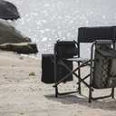 ONIVA - a Picnic Time Brand Fusion Original Design Outdoor Folding Chair, Gray with Black Frame , 33 x 7 x 21