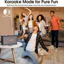 Karaoke Machine, Retro-Design Speaker with 2 Wireless Microphones for Adults & Kids, Portable Karaoke System for Home Party, Bluetooth/AUX/USB/TF/TWS Support, Gifts for Women & Girls